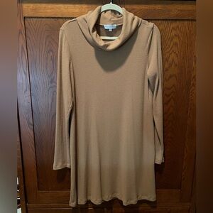 Michael Stars Brown Cowl Neck Dress